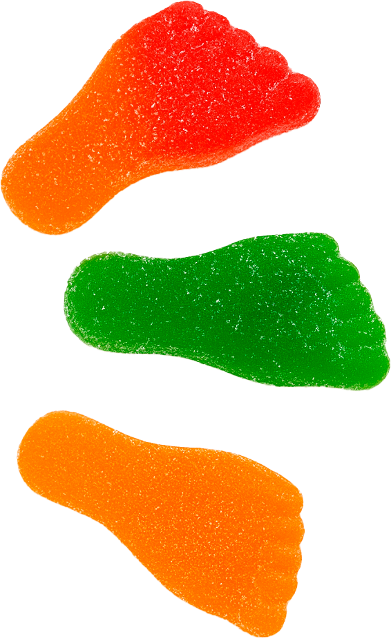 ЖЕЛИФАНС ЖЕЛЕЙНЫЕ КОНФЕТЫ СТОПА(НОГА) - JELIFANS FEET MIX 18 G 8X900G